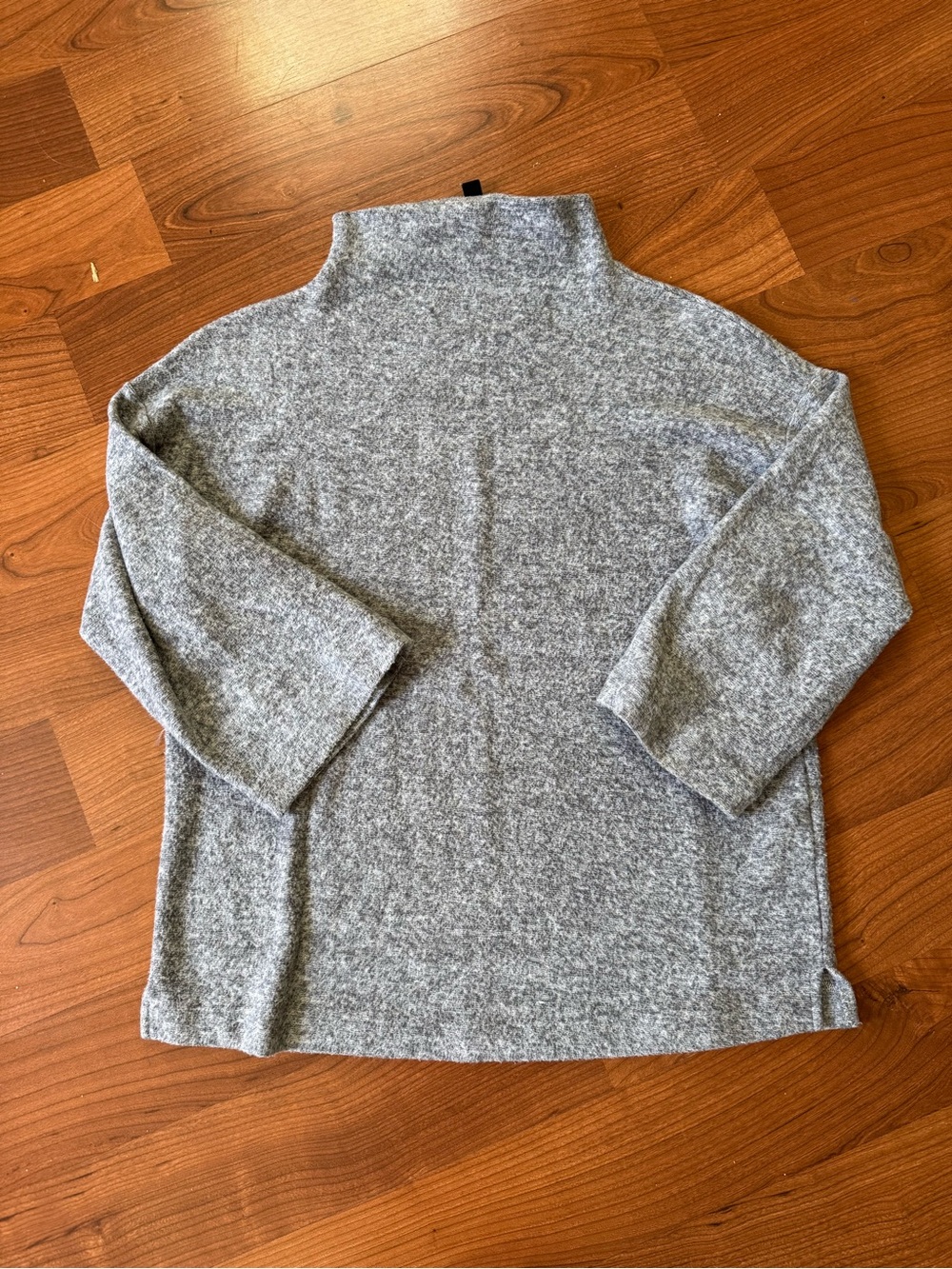 Womens Grey Mockneck Sweater